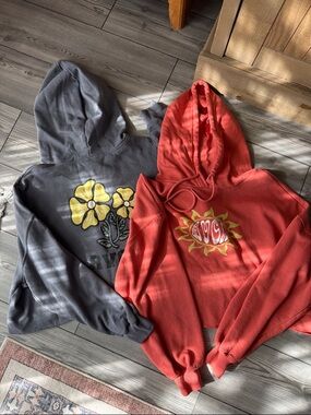 RVCA Raw Hem Surf Hoodies